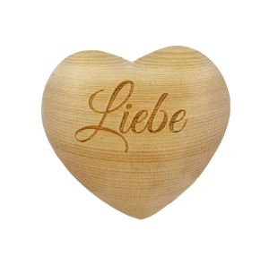 Zirbenholz-Herz „Liebe”
