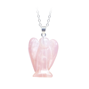 Kette „Rosenquarz Engel“