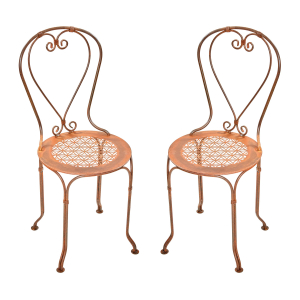 Edelrost-Stuhl „Blume des Lebens”, 2er Set