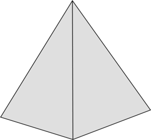 Graue Form: Tetraeder/Pyramide