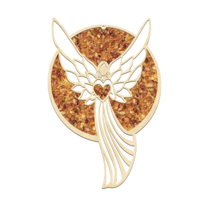 Bernstein-Fensterschmuck „Engel der Lebensfreude“