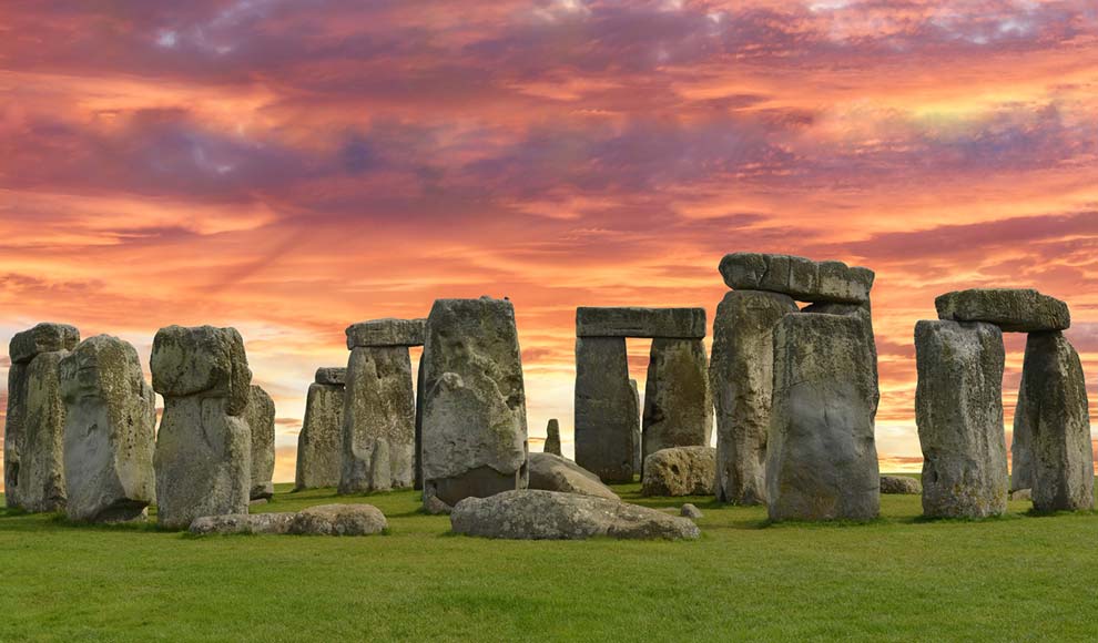 Stonehenge bei Sonnenuntergang