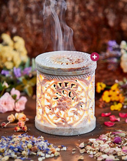 Jeomra Weihrauchbrenner Aus Stahl Mit Kupferpfanne - Ideal Zum Räuchern Ohne Rauch